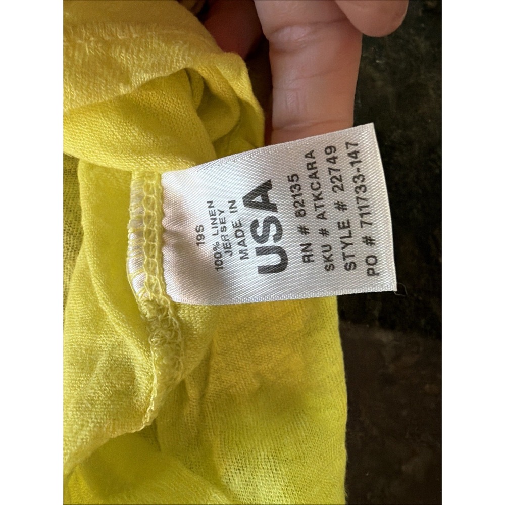 Fresh Produce Linen Jersey Tank Top Yellow Shirt Coverup Lightweight Tunic Sz M - Picture 3 of 6